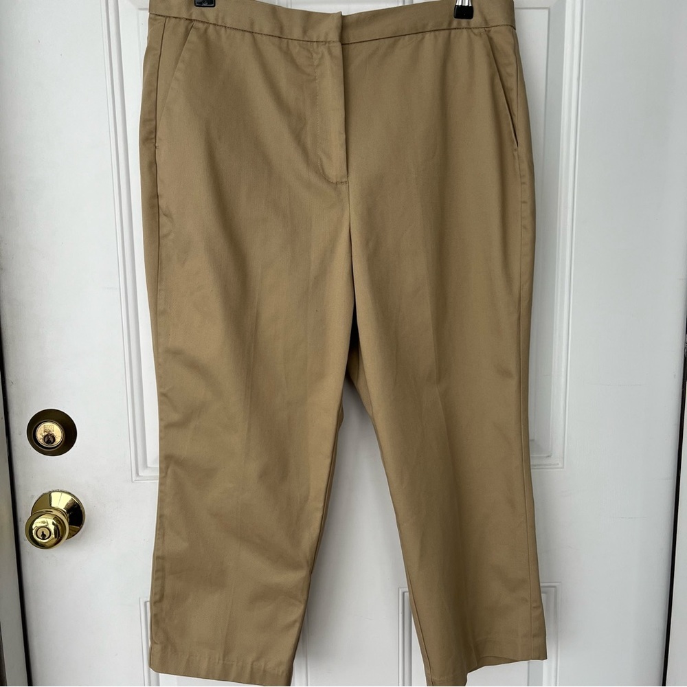 •Lands’ End• NWT Hi-Rise (Fit 3) Cropped Khaki Pants - Size 12P